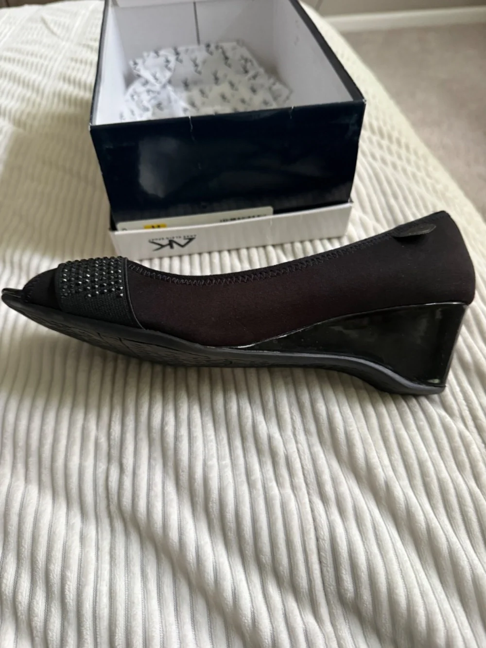 Anne Klein Wedge Dress Shoe with Rhinestones